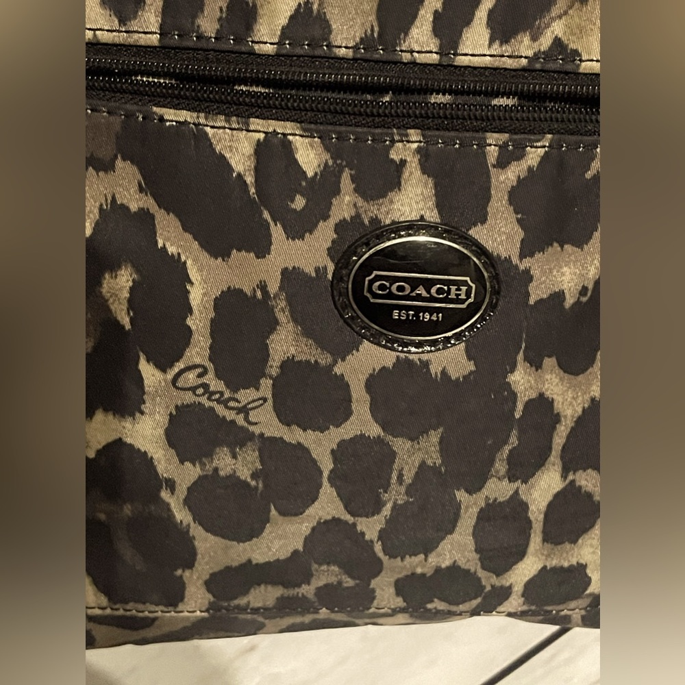 Coach Packable Crossbody Cheetah Print Purse Gem